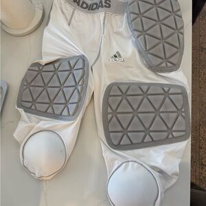 Adidas White and Gray Padded Sports Pants